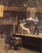 Thomas Eakins Zwishchen den Runden oil on canvas
